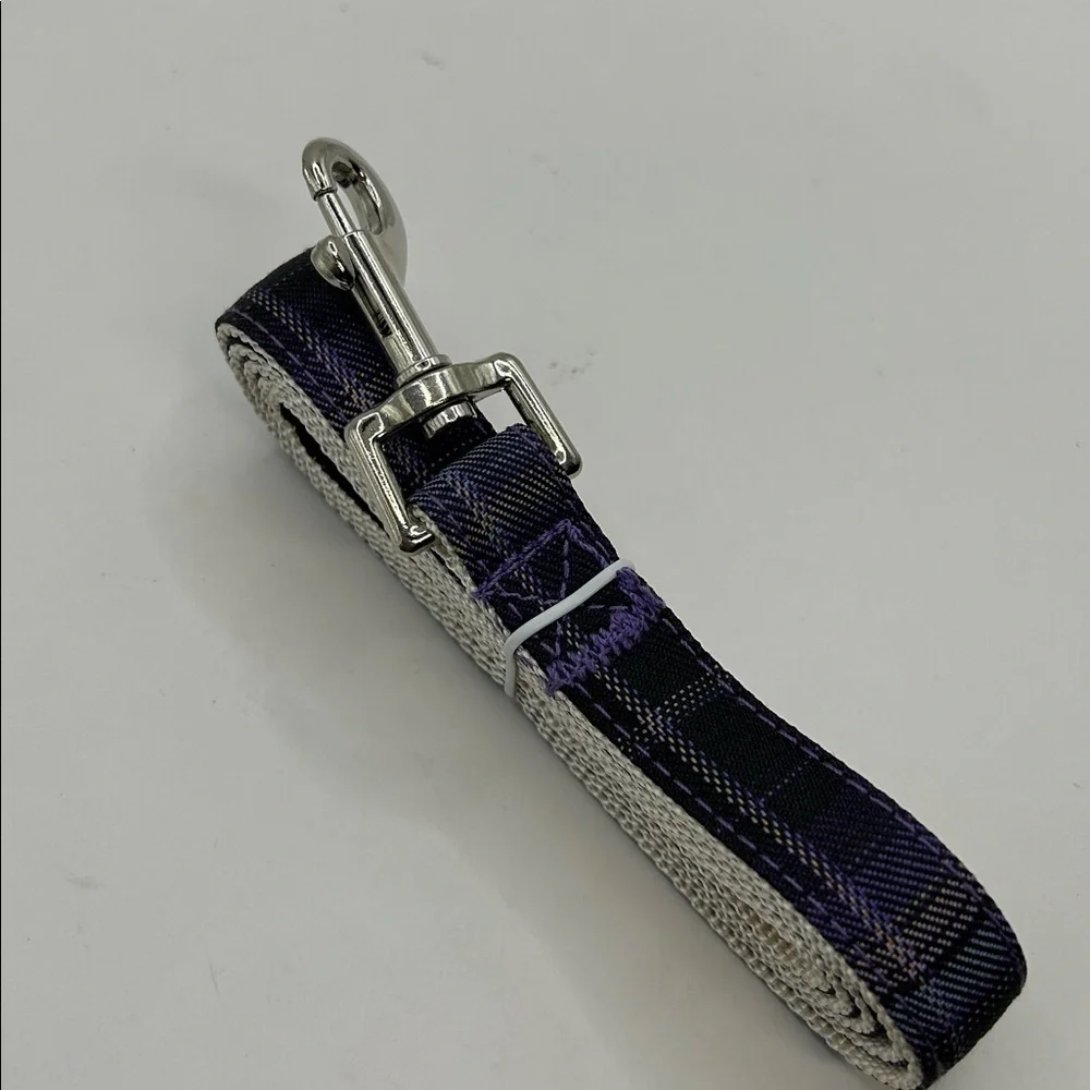 Purple Plaid small dog Harness and Leash Set